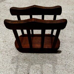 Vintage wooden napkin holder